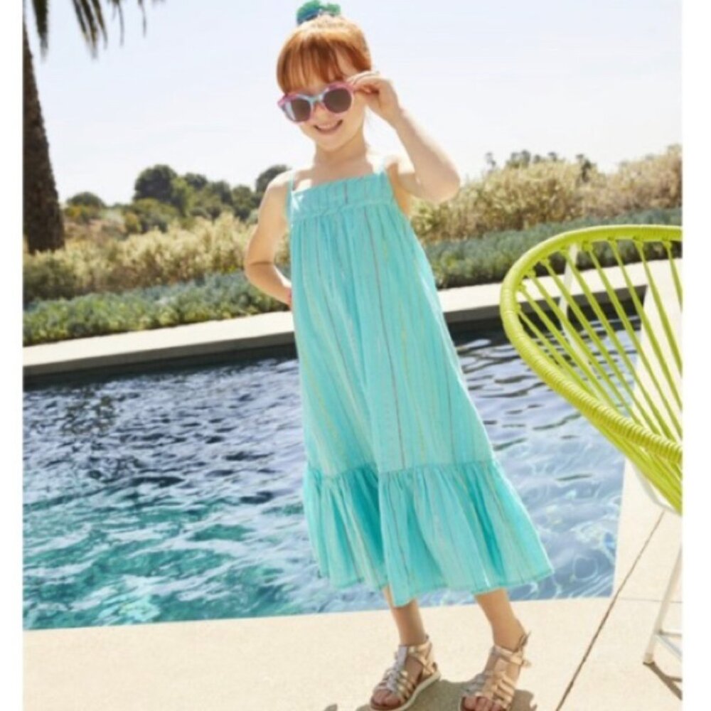 Wonder Nation Girls Lurex Maxi Dress L